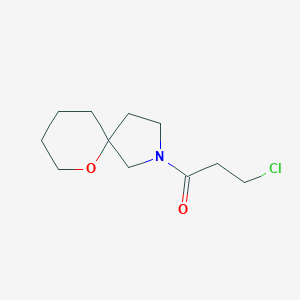 molecular formula C11H18ClNO2 B1491266 3-Chloro-1-(6-oxa-2-azaspiro[4.5]decan-2-yl)propan-1-one CAS No. 2090583-09-6