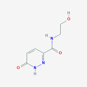 molecular formula C7H9N3O3 B14912668 N-(2-hydroxyethyl)-6-oxo-1,6-dihydropyridazine-3-carboxamide 