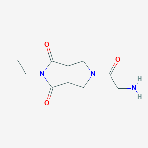 molecular formula C10H15N3O3 B1491268 2-乙基-5-甘氨酰四氢吡咯并[3,4-c]吡咯-1,3(2H,3aH)-二酮 CAS No. 2097998-02-0