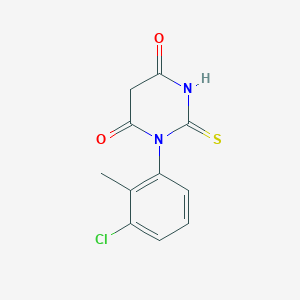 molecular formula C11H9ClN2O2S B14912691 1-(3-chloro-2-methylphenyl)-2-thioxodihydropyrimidine-4,6(1H,5H)-dione 