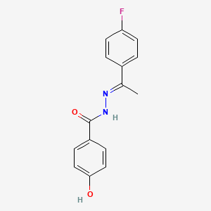 N'-[1-(4-fluorophenyl)ethylidene]-4-hydroxybenzohydrazide