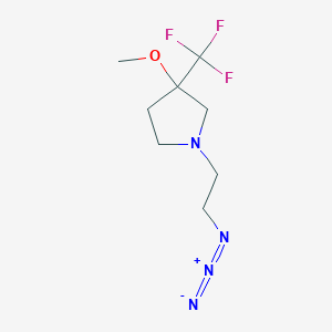 molecular formula C8H13F3N4O B1491275 1-(2-Azidoethyl)-3-methoxy-3-(trifluoromethyl)pyrrolidine CAS No. 2098088-15-2