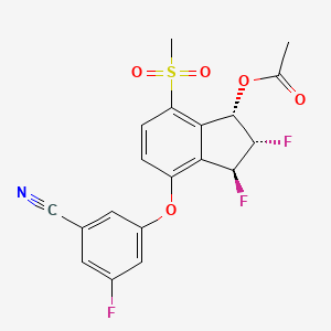 (1S,2S,3S)-4-(3-Cyano-5-fluorophenoxy)-2,3-difluoro-7-(methylsulfonyl)-2,3-dihydro-1H-inden-1-yl acetate