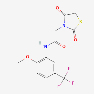 molecular formula C13H11F3N2O4S B14912759 2-(2,4-dioxo-1,3-thiazolidin-3-yl)-N-[2-methoxy-5-(trifluoromethyl)phenyl]acetamide 