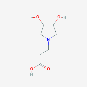 molecular formula C8H15NO4 B1491278 3-(3-Hydroxy-4-methoxypyrrolidin-1-yl)propanoic acid CAS No. 2097985-15-2