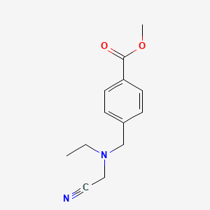 molecular formula C13H16N2O2 B14912790 Methyl 4-(((cyanomethyl)(ethyl)amino)methyl)benzoate 