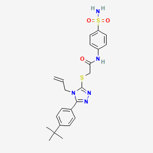 2-{[5-(4-tert-butylphenyl)-4-(prop-2-en-1-yl)-4H-1,2,4-triazol-3-yl]sulfanyl}-N-(4-sulfamoylphenyl)acetamide