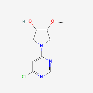 molecular formula C9H12ClN3O2 B1491280 1-(6-氯嘧啶-4-基)-4-甲氧基吡咯烷-3-醇 CAS No. 2098082-52-9