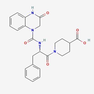 molecular formula C24H26N4O5 B14912814 1-{N-[(3-hydroxyquinoxalin-1(2H)-yl)carbonyl]-L-phenylalanyl}piperidine-4-carboxylic acid 