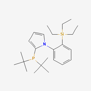 molecular formula C24H40NPSi B14912818 2-(Di-tert-butylphosphanyl)-1-(2-(triethylsilyl)phenyl)-1H-pyrrole 