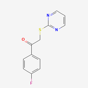 molecular formula C12H9FN2OS B14912822 1-(4-Fluorophenyl)-2-(pyrimidin-2-ylsulfanyl)ethan-1-one 