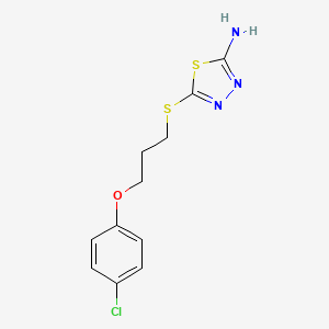 5-((3-(4-Chlorophenoxy)propyl)thio)-1,3,4-thiadiazol-2-amine