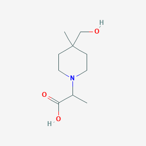 molecular formula C10H19NO3 B1491288 2-(4-(Hydroxymethyl)-4-methylpiperidin-1-yl)propanoic acid CAS No. 2004089-77-2