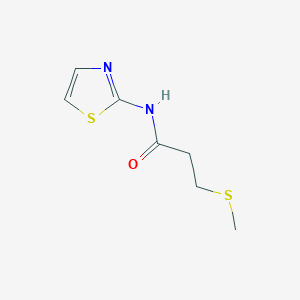 molecular formula C7H10N2OS2 B14912888 3-(Methylthio)-N-(thiazol-2-yl)propanamide 