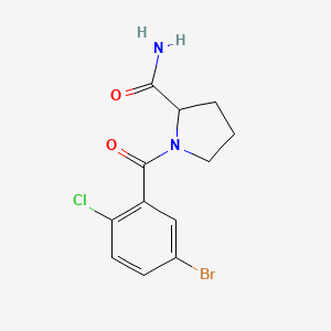 molecular formula C12H12BrClN2O2 B14912904 1-(5-Bromo-2-chlorobenzoyl)pyrrolidine-2-carboxamide 