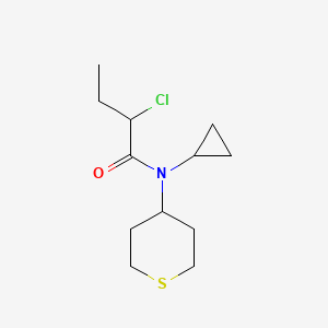 molecular formula C12H20ClNOS B1491292 2-chloro-N-cyclopropyl-N-(tetrahydro-2H-thiopyran-4-yl)butanamide CAS No. 2097984-42-2
