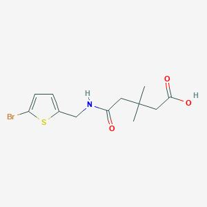 5-(((5-Bromothiophen-2-yl)methyl)amino)-3,3-dimethyl-5-oxopentanoic acid