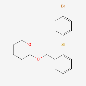 (4-Bromo-phenyl)-dimethyl-[2-(tetrahydro-pyran-2-yloxymethyl)-phenyl]-silane