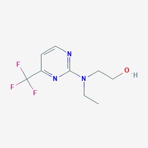 molecular formula C9H12F3N3O B14912961 2-(Ethyl(4-(trifluoromethyl)pyrimidin-2-yl)amino)ethan-1-ol 