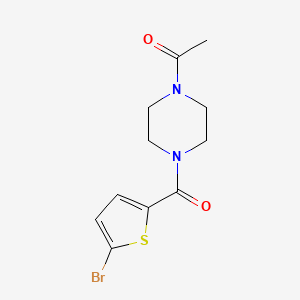 molecular formula C11H13BrN2O2S B14912963 1-(4-(5-Bromothiophene-2-carbonyl)piperazin-1-yl)ethan-1-one 