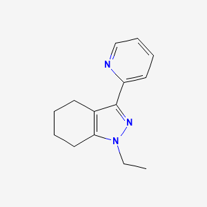 molecular formula C14H17N3 B1491299 1-ethyl-3-(pyridin-2-yl)-4,5,6,7-tetrahydro-1H-indazole CAS No. 2098008-61-6