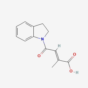 molecular formula C13H13NO3 B14912995 4-(2,3-dihydro-1H-indol-1-yl)-2-methyl-4-oxo-2-butenoic acid 