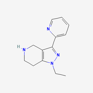 molecular formula C13H16N4 B1491300 1-ethyl-3-(pyridin-2-yl)-4,5,6,7-tetrahydro-1H-pyrazolo[4,3-c]pyridine CAS No. 2097945-22-5