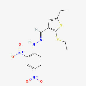 5-Ethyl-2-(ethylthio)-3-thiophenecarboxaldehyde 2,4-dinitrophenylhydrazone