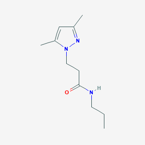 molecular formula C11H19N3O B14913050 3-(3,5-dimethyl-1H-pyrazol-1-yl)-N-propylpropanamide 