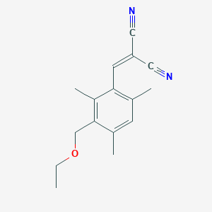 molecular formula C16H18N2O B14913059 {[3-(Ethoxymethyl)-2,4,6-trimethylphenyl]methylene}methane-1,1-dicarbonitrile 