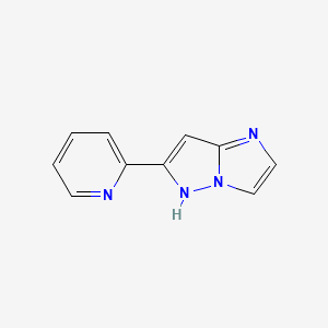 molecular formula C10H8N4 B1491306 6-(pyridin-2-yl)-1H-imidazo[1,2-b]pyrazole CAS No. 2098054-83-0