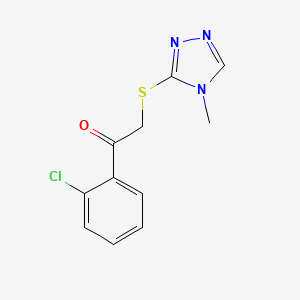 molecular formula C11H10ClN3OS B14913071 1-(2-Chlorophenyl)-2-((4-methyl-4h-1,2,4-triazol-3-yl)thio)ethan-1-one 