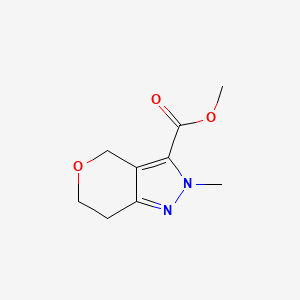 molecular formula C9H12N2O3 B1491309 Methyl 2-methyl-2,4,6,7-tetrahydropyrano[4,3-c]pyrazole-3-carboxylate CAS No. 2098136-84-4