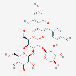 molecular formula C33H40O20 B149131 山奈酚 3-葡萄糖基(1-3)鼠李糖基(1-6)半乳糖苷 CAS No. 134953-94-9