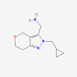 (2-(Cyclopropylmethyl)-2,4,6,7-tetrahydropyrano[4,3-c]pyrazol-3-yl)methanamine