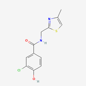 molecular formula C12H11ClN2O2S B14913101 3-Chloro-4-hydroxy-N-((4-methylthiazol-2-yl)methyl)benzamide 