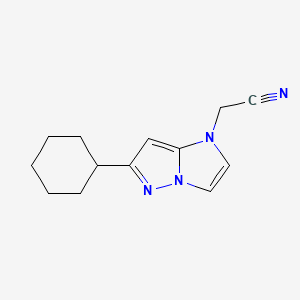 2-(6-cyclohexyl-1H-imidazo[1,2-b]pyrazol-1-yl)acetonitrile