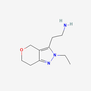 molecular formula C10H17N3O B1491313 2-(2-Ethyl-2,4,6,7-tetrahydropyrano[4,3-c]pyrazol-3-yl)ethan-1-amine CAS No. 2091575-28-7