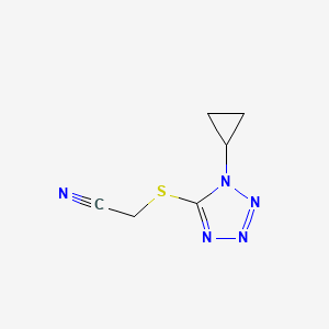 molecular formula C6H7N5S B14913151 2-((1-Cyclopropyl-1h-tetrazol-5-yl)thio)acetonitrile 