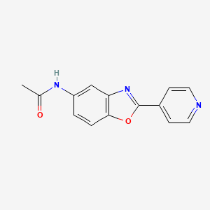 N-[2-(pyridin-4-yl)-1,3-benzoxazol-5-yl]acetamide