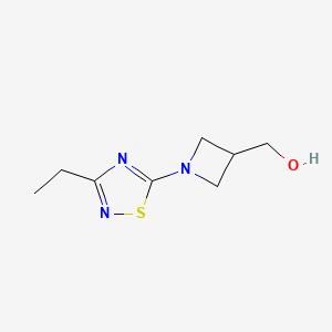 molecular formula C8H13N3OS B14913168 (1-(3-Ethyl-1,2,4-thiadiazol-5-yl)azetidin-3-yl)methanol 