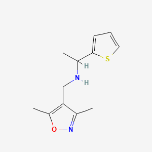 n-((3,5-Dimethylisoxazol-4-yl)methyl)-1-(thiophen-2-yl)ethan-1-amine