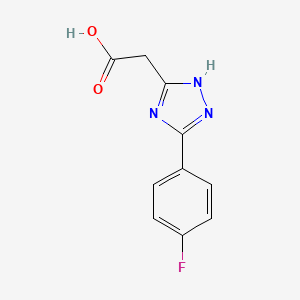 molecular formula C10H8FN3O2 B1491319 2-(3-(4-fluorophenyl)-1H-1,2,4-triazol-5-yl)acetic acid CAS No. 1780538-40-0