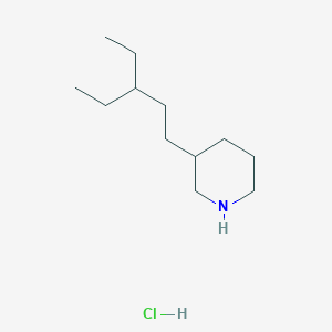 3-(3-Ethylpentyl)piperidine hydrochloride