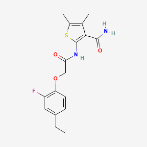 molecular formula C17H19FN2O3S B14913252 2-(2-(4-Ethyl-2-fluorophenoxy)acetamido)-4,5-dimethylthiophene-3-carboxamide 