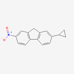 molecular formula C16H13NO2 B14913267 2-Cyclopropyl-7-nitro-9H-fluorene 