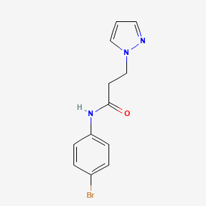 molecular formula C12H12BrN3O B14913268 N-(4-bromophenyl)-3-(1H-pyrazol-1-yl)propanamide 