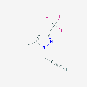 molecular formula C8H7F3N2 B1491327 5-methyl-1-(prop-2-yn-1-yl)-3-(trifluoromethyl)-1H-pyrazole CAS No. 1855482-05-1