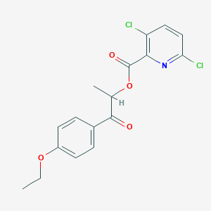 molecular formula C17H15Cl2NO4 B14913285 1-(4-Ethoxyphenyl)-1-oxopropan-2-yl 3,6-dichloropicolinate 