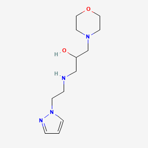 molecular formula C12H22N4O2 B14913296 1-((2-(1h-Pyrazol-1-yl)ethyl)amino)-3-morpholinopropan-2-ol 